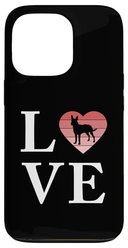 Hund Portuguese Podengo Wort Liebe Typografie Retro Hülle für iPhone 13 Pro von World Dogs Retro Vintage Typography Love