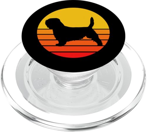 Hunderasse Basset Griffon Vendeen Grand Hound PopSockets PopGrip für MagSafe von World Dogs Silhouette Retro Vintage Sunset