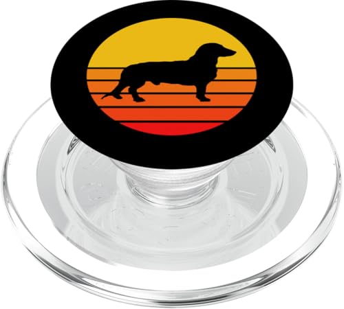 Hunderasse Westphalian Dachsbracke Hound Sonnenuntergang PopSockets PopGrip für MagSafe von World Dogs Silhouette Retro Vintage Sunset