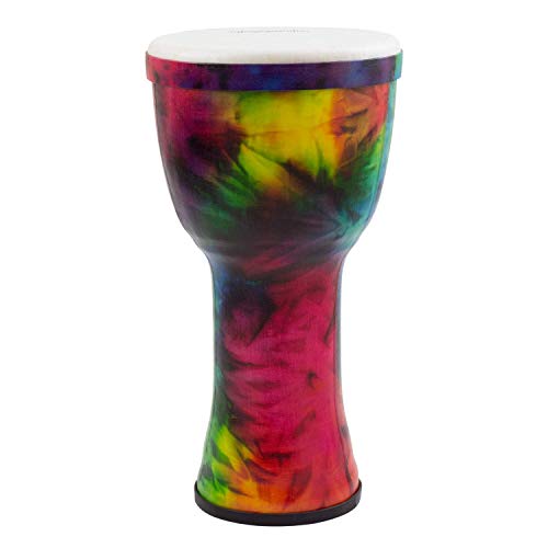 World Rhythm Djembe aus PVC, 20,3 cm, regenbogenfarben von World Rhythm