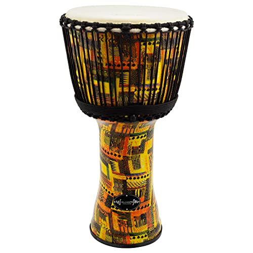 World Rhythm MDJ003-OR Ziegenleder PVC Djembe Trommel 30,5 cm (12 Zoll) orange von World Rhythm