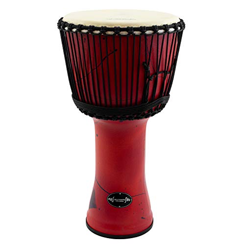 World Rhythm MDJ003-RD Ziegenleder PVC Djembe Trommel 30,5 cm (12 Zoll) rot von World Rhythm