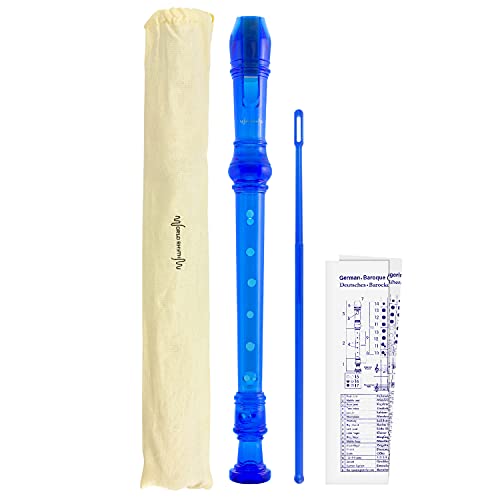 World Rhythm WR-801 Schulblockflöte, 3-teilige Sopranblockflöte, inklusive Reinigungsstab, Grifftabelle und Tragetasche, blau World Rhythm WR-801 Schulblockflöte, 3-teilige Sopranblockflöte, inklusive Reinigungsstab, Grifftabelle und Tragetasche, blau von World Rhythm