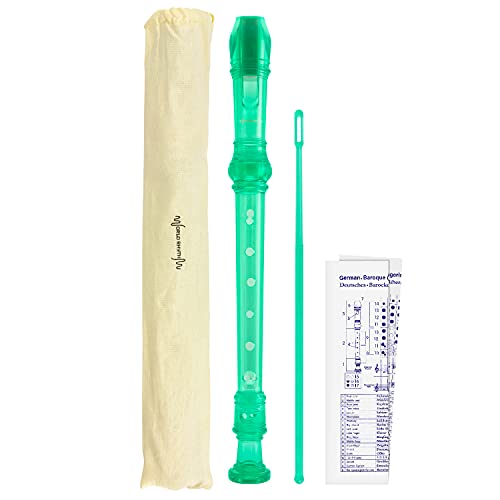 World Rhythm WR-802 Schulblockflöte, 3-teilige Sopranblockflöte, inklusive Reinigungsstab, Grifftabelle und Tragetasche, grün World Rhythm WR-802 Schulblockflöte, 3-teilige Sopranblockflöte, inklusive Reinigungsstab, Grifftabelle und Tragetasche, grün von World Rhythm