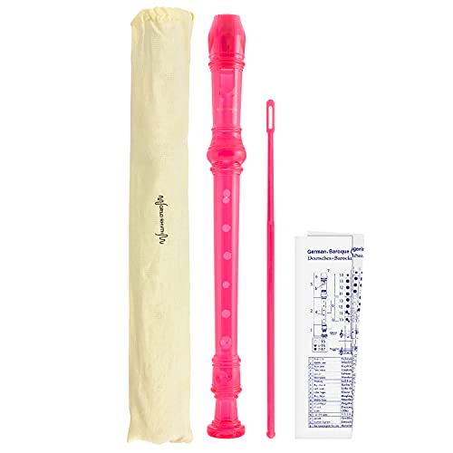 World Rhythm WR-803 Schulblockflöte, 3-teilige Sopranblockflöte, inklusive Reinigungsstab, Grifftabelle und Tragetasche - Rosa World Rhythm WR-803 Schulblockflöte, 3-teilige Sopranblockflöte, inklusive Reinigungsstab, Grifftabelle und Tragetasche - Rosa von World Rhythm