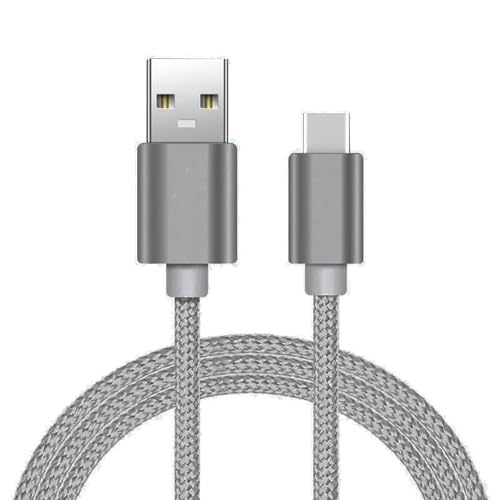 World biz USB C Ladekabel, 3M USB auf USB C Kabel, geflochtenes USB A auf USB C Handy-Ladekabel für iPhone 15 (Standardladung), Samsung S22/S21, Hua-wei, Pixel, i-Pad, Switch, mehr (Grau) von World biz