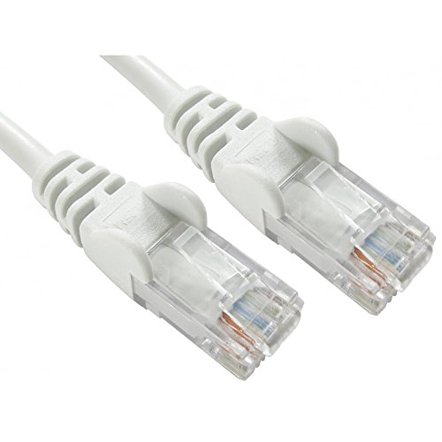Hochwertiges, weißes Netzwerkkabel, CAT5e, RJ45 / Ethernet / Patch / LAN / Router / Modem weiß weiß 0,5 m von World of Data