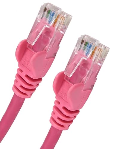 World of Data® CAT6-Netzwerk-Kabel, weiß – hochwertig (100% Kupferdraht) – RJ45 – Ethernet – Patch – LAN – 10/100/1000 – Gigabit pink pink E: 3m (5,95) von World of Data