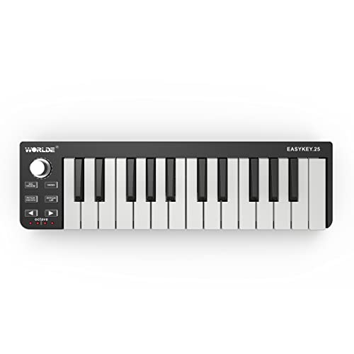 Worlde Easykey - Midi-Keyboard mit 25 anschlagdynamischen Tasten von WorldE