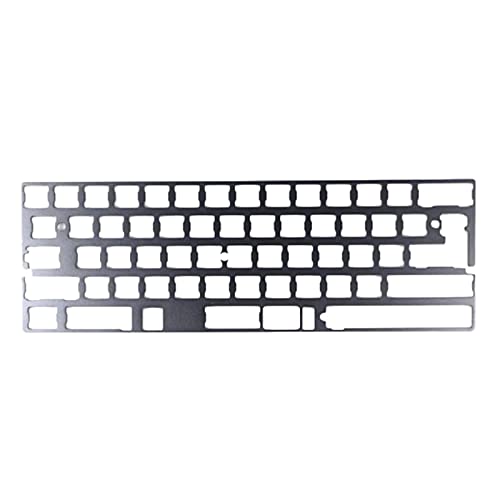 Austauschbare Anti-Vibrations-Tastatur-Blende, Edelstahl, DIY, CNC-eloxierte Tastatur-Verkleidungsplatte für GK64 DZ60 GH60-Titaniumgrau A von Worparsen