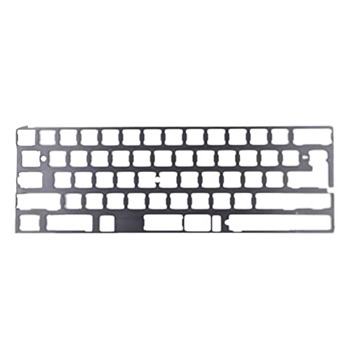 Austauschbare Anti-Vibrations-Tastatur-Blende, Edelstahl, DIY, CNC-eloxierte Tastatur-Verkleidungsplatte für GK64 DZ60 GH60-Titaniumgrau B von Worparsen