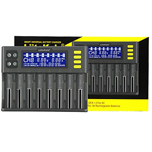18650 Akku Ladegerät, LiitoKala LII-S8 8 Schacht 9V Batterieladegerät mit LCD-Display, Batterien Ladegerät für Li-Ion LiFePO4 NI-MH NI-Cd AA AAA C 21700 26650 13650 16340 18700 RCR123 18650 Akku Ladegerät, LiitoKala LII-S8 8 Schacht 9V Batterieladegerät mit LCD-Display, Batterien Ladegerät für Li-Ion LiFePO4 NI-MH NI-Cd AA AAA C 21700 26650 13650 16340 18700 RCR123 von WoskjXas