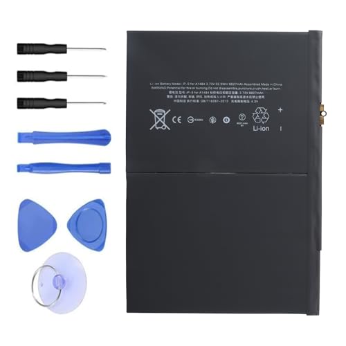 WoskjXas A1484 Tablet Akku Kompatibel mit iPad Air 1 A1474 A1475 A1476, iPad 5 A1822 A1823, iPad 6 A1893 A1954, iPad 7 A2197, MF532LL/A MD785LL/A MD786LL/A [3.73V/8827mAh] von WoskjXas