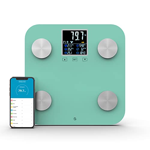 WottoCare - Professionelle Körperfettwaage | Körperanalysewaage mit App | 18 Messungen: Gewicht, Körperfett, Muskeln | BMI Digitalanzeige | Multi-User Fähig | Fortschrittskontrolle | Grün WottoCare - Professionelle Körperfettwaage | Körperanalysewaage mit App | 18 Messungen: Gewicht, Körperfett, Muskeln | BMI Digitalanzeige | Multi-User Fähig | Fortschrittskontrolle | Grün von WottoCare