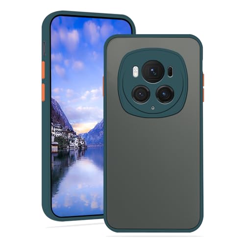 Kompatibel mit Honor Magic 6 Pro Hülle, stoßfest, Honor Magic 6 Pro Handyhülle Transluzent Matt Magnetische Bumper Hüllen Ultra Dünn Rückseite Anti-Fingerabdruck Silikon Cover für Frauen Männer von Wousunly