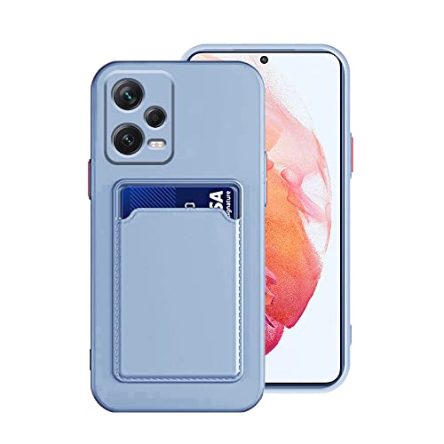 Kompatibel mit Redmi Note 12 Pro Silikonhülle, Handyhülle Schutz für Xiaomi Redmi Note 12 Pro 5G, Smartphone Hüllen mit Kartenschlitzen, stoßfest, ultradünn und kratzfest, Schutzhülle (Milchgrau) von Wousunly