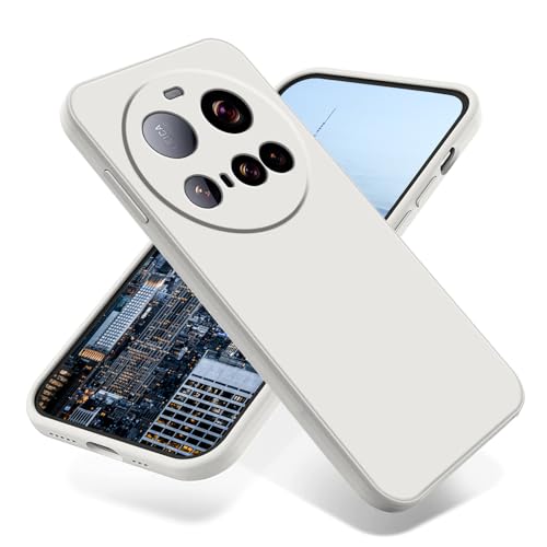 Wousunly Kompatibel mit Xiaomi 15 Ultra Hülle Liquid Silikon TPU,Handyhülle Xiaomi 15 Ultra Dünn Kratzfeste Weich Stoßfeste (Weiß) von Wousunly
