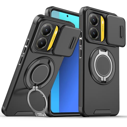 Wousunly Schutzhülle für Xiaomi Poco X7 Pro mit Schiebekamera-Schutz, stoßfest, Schutzhülle mit Magnetverschluss, 360 Grad drehbar, Schwarz Wousunly Schutzhülle für Xiaomi Poco X7 Pro mit Schiebekamera-Schutz, stoßfest, Schutzhülle mit Magnetverschluss, 360 Grad drehbar, Schwarz von Wousunly
