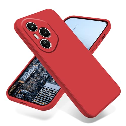 Wousunly für Honor 400 Pro Hülle Liquid Silikon TPU,Handyhülle für Honor 400 Pro Dünn Kratzfeste Weich Stoßfeste (Rot) von Wousunly