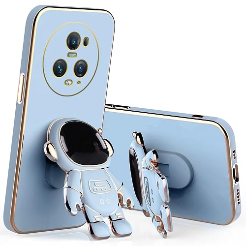 Wousunly für Honor Magic 5 Pro Hülle Silikon Stoßfeste | Handyhülle Honor Magic 5 Pro mit Ständer Astronaut 3D Case | Schutzhülle für Honor Magic 5 Pro Galvanisierte Karikatur Dünn Kratzfest (blau) von Wousunly