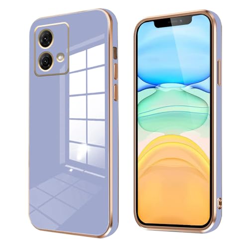 Wousunly für Motorola Moto G84 Hülle Silikon TPU | Handyhülle Moto G84 Stoßfesten Kratzfeste Case | Schutzhülle für Motorola Moto G84 Dünn (Lavendelgrau) von Wousunly
