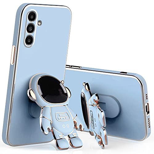 Wousunly für Samsung A16 5G Hülle Silikon Stoßfeste TPU | Handyhülle Samsung Galaxy A16 5G mit Ständer Astronaut 3D Case Galvanisierte Karikatur Kratzfest (blau) von Wousunly