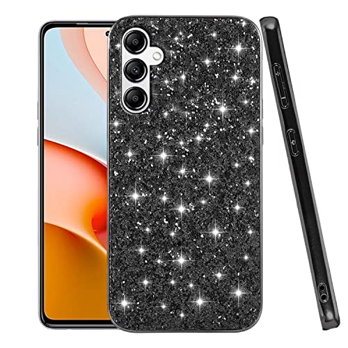 Wousunly für Samsung Galaxy A26 5G Hülle Glitzer Silikon TPU | Handyhülle Samsung A26 5G Dünn Stoßfeste Case Kratzfest Anti Rutsch (Schwarz) von Wousunly