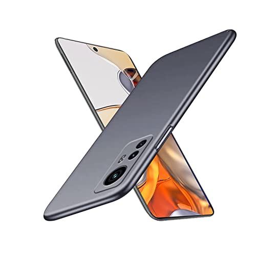 Wousunly für Xiaomi 12T Hülle Ultra Dünn Stoßfeste| Handyhülle Xiaomi 12T Silikon TPU Mattem Finish Case|Schutzhülle für Xiaomi 12T Schutz Hardcase Anti Rutsch (Grau) von Wousunly