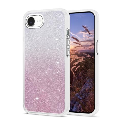 Wousunly für iPhone 16e Hülle Silikon Glitzer Trasparenter Cover |Handyhülle iPhone 16e Stoßfeste Leicht Dünn Case | Schutzhülle iPhone 16e Niedliche Glitzernde (Weiß) von Wousunly