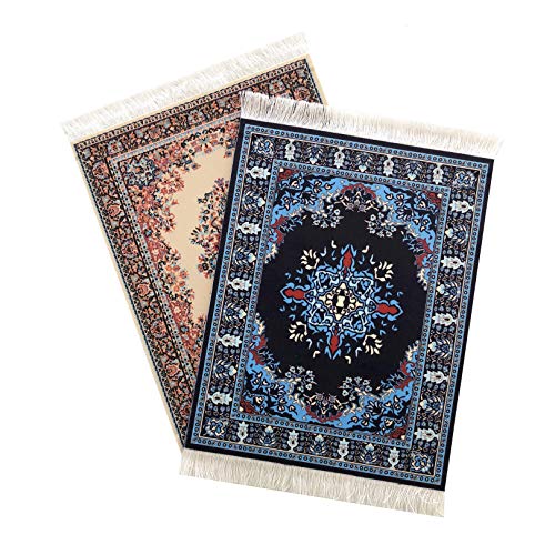 Mauspad mit gewebtem Teppich, Orientalisches Teppich-Design, 2 Stück von Wovenrugs