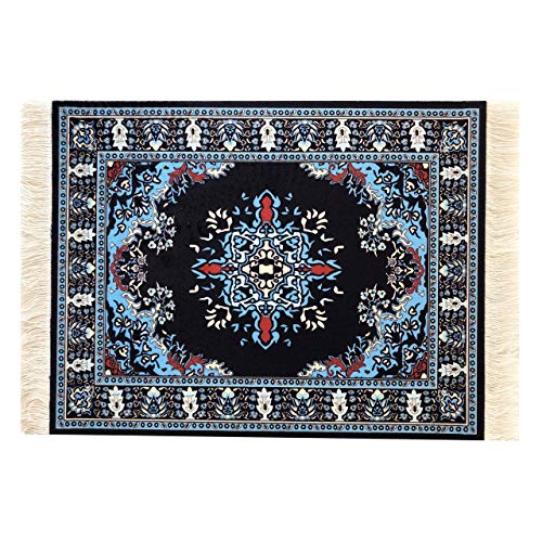 Mauspad mit orientalischem Teppich, Türkischer Stil, Marineblau von Wovenrugs