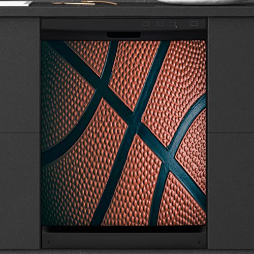 Basketball Ball Geschirrspüler Magnetische Abdeckung Küche Dekor Sport Basketball Front Geschirrspüler Kühlschrank Magnetische Abdeckung Aufkleber Gerät Dekorative Abdeckung 23 x 26 Zoll von WowPrint