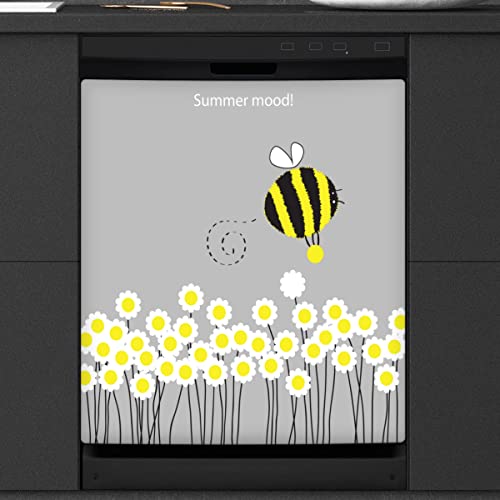 Biene Geschirrsp¨¹ler Magnetische Abdeckung K¨¹che Dekor Blume Biene Front Geschirrsp¨¹ler K¨¹hlschrank Magnetische Abdeckung Aufkleber Ger?t Abdeckung 23 x 26 Zoll von WowPrint