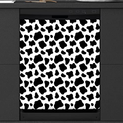 Kuhdruck Geschirrspüler Magnetabdeckung Küche Dekor Kuh Druck Muster Front Geschirrspüler Kühlschrank Magnetische Abdeckung Aufkleber Gerät Dekorative Abdeckung 23 x 26 Zoll von WowPrint