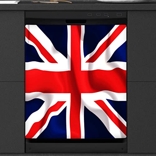 Magnetische Abdeckung, UK-Flagge, Geschirrspüler, Küche, Dekoration, britische Flagge, Union Jack, Geschirrspüler, Kühlschrank, magnetische Abdeckung, Aufkleber, Gerät, dekorative Abdeckung, 58 x 66 cm von WowPrint