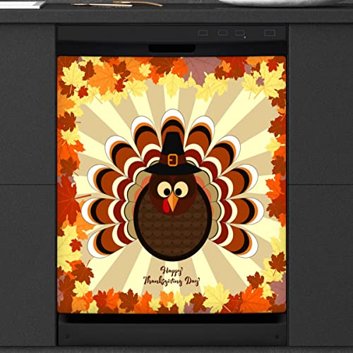 Thanksgiving Day Herbst Geschirrspüler Magnetische Abdeckung Küche Dekor Herbst Front Geschirrspüler Kühlschrank Magnetische Abdeckung Aufkleber Gerät Dekorative Abdeckung 23 x 26 Zoll von WowPrint