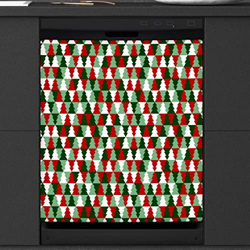 Weihnachtsbaum Geschirrspüler Magnetische Abdeckung Küche Dekor Weihnachten Front Geschirrspüler Kühlschrank Magnetische Abdeckung Aufkleber Gerät Dekorative Abdeckung 23 x 26 Zoll von WowPrint