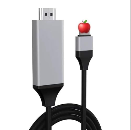 Lightning-auf-HDMI-Kabel, 1080P HDTV-Kabel-Adapter, 2 m, Lightning-auf-Digital-AV-Adapter, Synchronisationsbildschirm-Anschluss, kompatibel mit iPhone, iPad auf TV-Projektor-Monitor (nicht unterstützt Lightning-auf-HDMI-Kabel, 1080P HDTV-Kabel-Adapter, 2 m, Lightning-auf-Digital-AV-Adapter, Synchronisationsbildschirm-Anschluss, kompatibel mit iPhone, iPad auf TV-Projektor-Monitor (nicht unterstützt von Wowfast