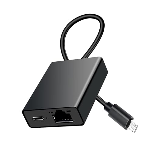 Ethernet Adapter für Fire TV Stick, Wowfast Micro USB auf RJ45 Ethernet Netzwerk Adapter kompatibel mit 4K Fire Stick, Chromecast Google Home Mini und Weiteren Streaming TV Sticks von Wowfast