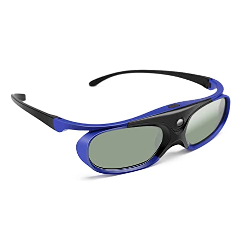 3D-Brille, Universal DLP Active Shutter 3D-Brille 96-144Hz für Acer Viewsonic XGIMI-Projektor Optoma BenQ 3DTV, Batterie 3,7 V 80mAH von Wowlela