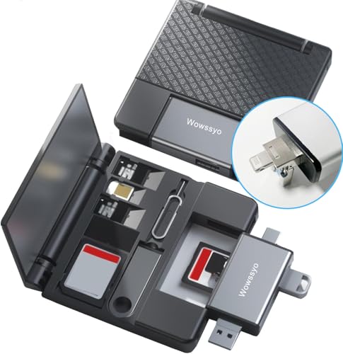 Multifunktionaler OTG Kartenleser 7 in 1 Micro SD Kartenleser U Speicherkartenleser Typ C für Digitalkameras, Smartphones, Tablets OTG Konverter Externe U Disk, SD, TF Universal mit Aufbewahrungsbox von Wowssyo