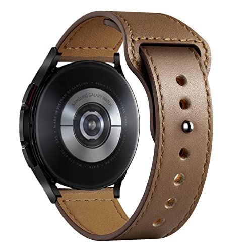 22mm Leder Armbänder für Samsung Galaxy Watch 3 Armband 45mm/46mm/Gear s3 frontier/Classic,Sport band für Huawei Watch GT2/GT2e/GT/GT3 Pro/Garmin vivoactive 4/Venu 2/Amazift GTR 3/2/Pro (Kaffee) von Wowstrap