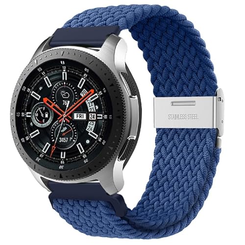 22mm uhr Armbänder für Samsung Galaxy Watch 4/5/Pro Armband 45mm 44mm 40mm/Classic 46mm 42mm/3 41mm/Active 2,Dehnbares Geflochtenes Band Kompatibel mit Amazfit GTS 2/mini/3/bip/U Garmin vivoactive 3 von Wowstrap