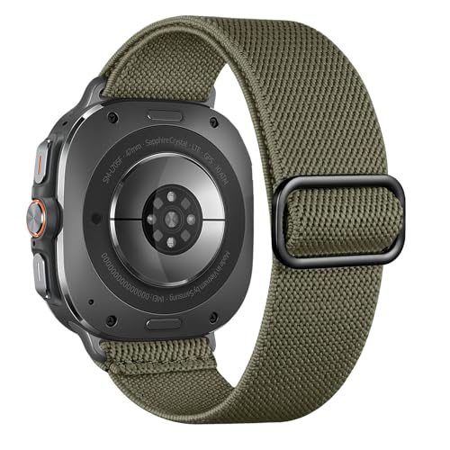 Elastisches Armband für Samsung Galaxy Watch Ultra Armband 47mm Herren/Damen,Atmungsaktiv Weich Nylon Band für Samsung Watch Ultra 47mm,Armbänder Ersatzarmband von Wowstrap