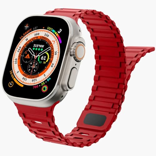 Magnet Sportarmband für Apple Watch Ultra Armband 49mm 44mm 45mm 42mm 46mm iWatch Armbänder 40mm 41mm 38mm Herren/Damen,Weiches Silikon Ersatz Band für Apfelband Series 10 9 8 7 6 5 4 3 2 SE Ultra 2 Magnet Sportarmband für Apple Watch Ultra Armband 49mm 44mm 45mm 42mm 46mm iWatch Armbänder 40mm 41mm 38mm Herren/Damen,Weiches Silikon Ersatz Band für Apfelband Series 10 9 8 7 6 5 4 3 2 SE Ultra 2 von Wowstrap