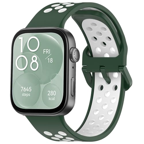 Silikon Armbands für Huawei Watch Fit 3 Armband,Nike Atmungsaktiv Weiches Silikon Ersatzarmband für Huawei Watch Fit 3 Band Damen/Herren,Verstellbar Wasserdicht Sportarmband für Huawei Smartwatch Fit3 Silikon Armbands für Huawei Watch Fit 3 Armband,Nike Atmungsaktiv Weiches Silikon Ersatzarmband für Huawei Watch Fit 3 Band Damen/Herren,Verstellbar Wasserdicht Sportarmband für Huawei Smartwatch Fit3 von Wowstrap