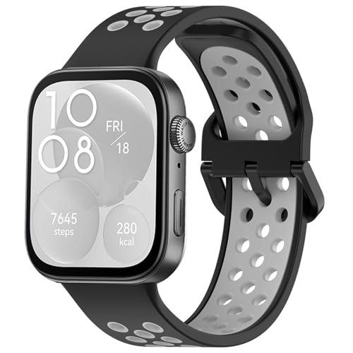 Silikon Armbands für Huawei Watch Fit 3 Armband,Nike Atmungsaktiv Weiches Silikon Ersatzarmband für Huawei Watch Fit 3 Band Damen/Herren,Verstellbar Wasserdicht Sportarmband für Huawei Smartwatch Fit3 Silikon Armbands für Huawei Watch Fit 3 Armband,Nike Atmungsaktiv Weiches Silikon Ersatzarmband für Huawei Watch Fit 3 Band Damen/Herren,Verstellbar Wasserdicht Sportarmband für Huawei Smartwatch Fit3 von Wowstrap