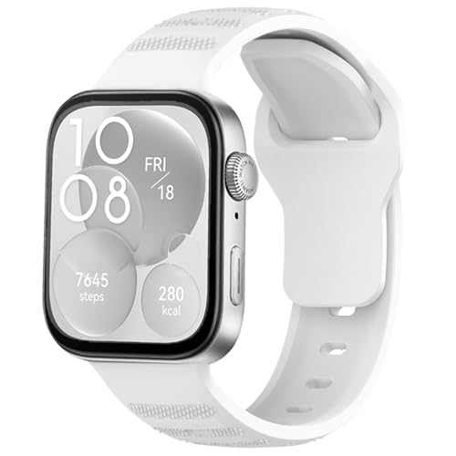 Silikon Armbands für Huawei Watch Fit 3 Armband,Weich Silikon Atmungsaktiv Sportarmband für Huawei Watch Fit 3 Band Herren/Damen,Wasserdicht Verstellbar Sport Ersatzarmband für Huawei Smartwatch Fit3 von Wowstrap