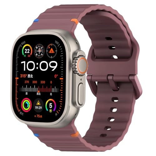 Sportarmband für Apple Watch Ultra 2/Ultra Armband 49mm 46mm 45mm 44mm 42mm 41mm 40mm 38mm iWatch Band für Herren Damen,Silikon Sport Apfelband Armbänder für Apple Watch Series 10 9 8 7 6 5 4 3 SE 2nd von Wowstrap