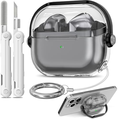 【Mit Sicherheitsschloss】 Schutzhülle für Samsung Galaxy Buds 3 / Galaxy Buds 3 Pro, transparente TPU-Hülle, kompatibel mit Samsung Galaxy Buds3 Pro mit Reiniger mit Schlüsselanhänger für Männer und 【Mit Sicherheitsschloss】 Schutzhülle für Samsung Galaxy Buds 3 / Galaxy Buds 3 Pro, transparente TPU-Hülle, kompatibel mit Samsung Galaxy Buds3 Pro mit Reiniger mit Schlüsselanhänger für Männer und von Wowwat